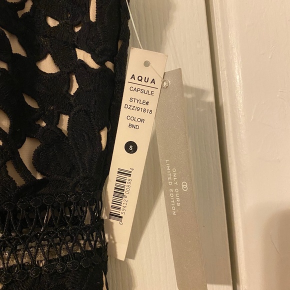 Aqua Capsule Black and Nude Midi Dress - Picture 3 of 6